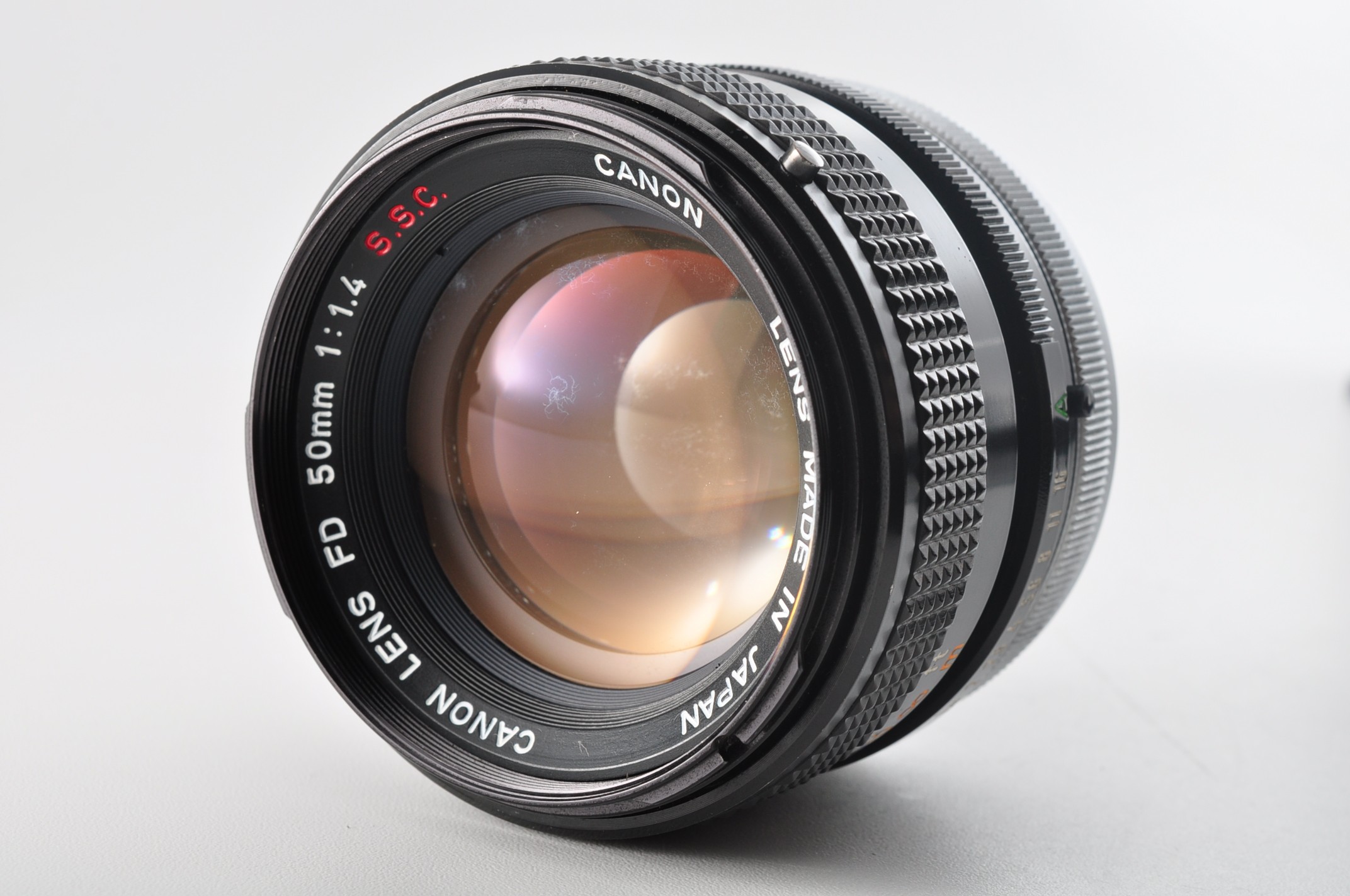 FD 50mm F1.4 S.S.C. lens front — actual item