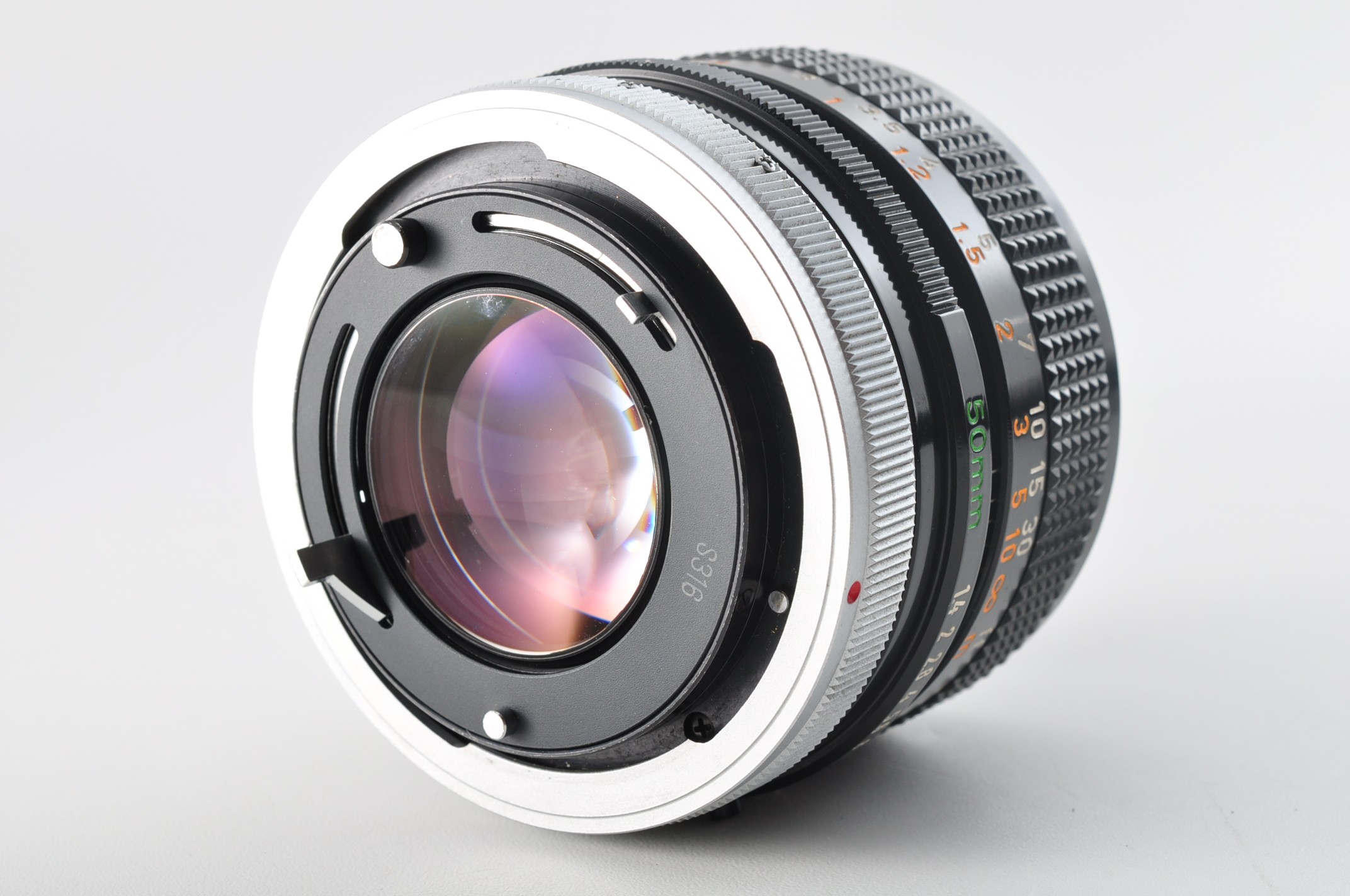FD 50mm F1.4 S.S.C. lens rear — actual item