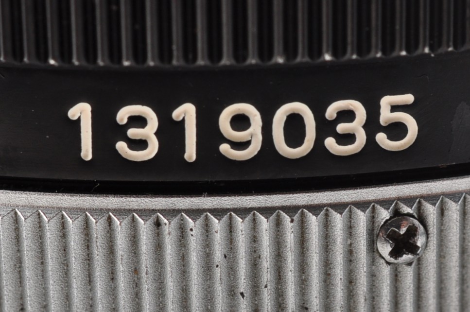 Lens serial number 1319035 — actual item